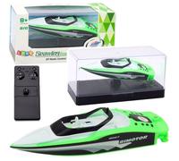 Bateau pneumatique Leantoys Bateau à moteur télécommandé RC blanc-vert 15 cm LEAN Toys