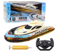 Bateau pneumatique Leantoys Bateau gonflable de luxe télécommandé avec lumières LED