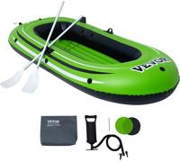 Bateau pneumatique VEVOR Bateau de pêche 2 personnes, robuste kayak flottant portable en PVC, y compris gouvernail en aluminium 45,6 pouces, pompe haute performance et porte-canne à pêche, 226,8 kg de