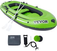 Bateau pneumatique VEVOR Bateau de pêche pour 3 personnes, kayak de plaisance robuste et portable en PVC, 310 x 165 cm pompe haute performance, porte-canne à pêche, capacité de 499 kg