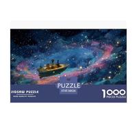 Bateau Puzzle 3D en Papier 38x26cm/1000pcs, Voyage Cosmique - Jeux ÉduChatifs & Créatifs, Relaxants + Décoration Unique, Excellent Cadeau