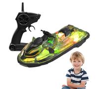 Bateau RC haute vitesse, bateau télécommandé rapide, jouet de jeu d'eau avec signal fort de 2,4 GHz, jouets imperméables pour lac et piscine, jouets de bateau de course pour bambi
