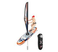 Bateau RC - Vélo d'eau à télécommande, pilote LED | Jouet de bateau à vitesse électrique, bateau d'aventure pour 2,4 GHz, jeu de bain étanche, jouet d'eau sur la plage à
