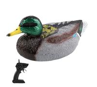Bateau télécommandé 13x6x6'' Leurres de canard réalistes Bateau Rc en plastique étanche avec double hélice Arrêt automatique au-dessus de l'eau Leurre canard pour étang Piscine Cadeau Chargeme