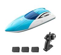 Bateau télécommandé 2 4 GHz avec 3 piles scellées étanche signal stable facile à 30 minutes de travail enfants adultes garçons