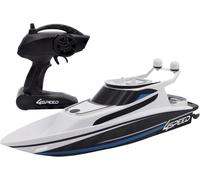 Bateau Télécommandé-4Speed-Speed Boat-8 Km/H-34 Cm-Blanc Et Noir-Des 8 Ans