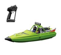 Bateau télécommandé avec fréquence 2,4 GHz 390 moteur brossé vitesse 28 km/h batterie 7,4 V 1500 mAh distance de contrôle 200 m Matériau de la pièce électronique en plastique
