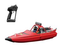 Bateau télécommandé avec fréquence 2,4 GHz 390 moteur brossé vitesse 28 km/h batterie 7,4 V 1500 mAh distance de contrôle 200 m Matériau de la pièce électronique en plastique