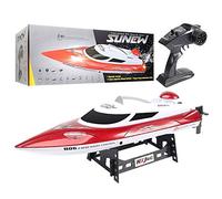 Bateau télécommandé de lac de piscine 2,4 G Bateaux télécommandés à haute vitesse avec une vitesse de 30 km/h, bateau RC de course circulant de refroidissement à l'eau, cadeaux pour garçons et filles