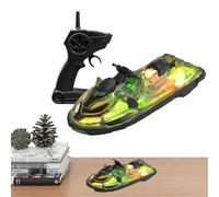 Bateau télécommandé LED, bateau radiocommandé à grande vitesse | Jouets de bain pour piscine, signal fort de 2,4 GHz,Jouet de jeu d'eau amusant pour piscine, lac, rivière, jouet de jeu d'eau étanche p