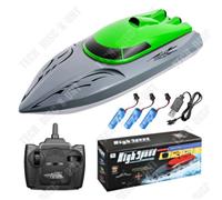 Bateau télécommandé - LUNAVO - TD Bateau - Vert - Rechargeable USB - 20 minutes d'autonomie
