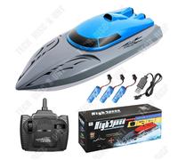Bateau télécommandé - TD - Bleu - Rechargeable USB - Télécommande à poignée - 6 ans et plus