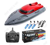 Bateau télécommandé - TD - Rouge - Rechargeable USB - Autonomie 20 min - Pour enfants à partir de 6 ans