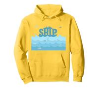 Bateau Voile Océan Vagues Poisson Aventure Maritime Sweat à Capuche, Unisexe pour Adultes, Citron, L