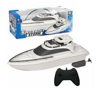 Bateaux à télécommande, Navire RC imperméable à 2,4 GHz 4 Voies, cuirassé RC Évitement des Obstacles avec Double hélice, Bateau de Yacht de Simulation à Batterie pour Piscine, Lacs