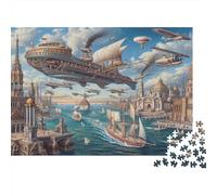 Bateaux Avions Puzzle 1000 Pièces Adulte avec Assemblage Fluide, Puzzle d'art Jeu De Patience pour Un Passe-Temps pour Adulte, Étoile du Cadeau De Noël 38x26cm/1000pcs