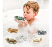 Bateaux de bain - Jeu d'eau flottant empilable - Jouet d'éducation précoce respectueux de l'environnement - Lot de 5 récipients amusants d'été - Kit de bain avec interaction parent-enfant pour