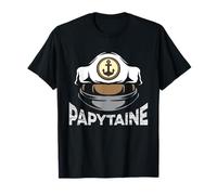 Bateaux Drôle Bateaux Capitaine Papytaine Bateau Captain T-Shirt