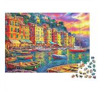Bateaux Immeubles Coucher 1000pcs pour Adultes Mini Puzzle Carton Recyclé