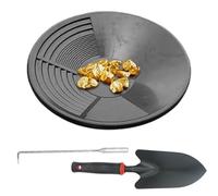 Batée d'or,batee Orpaillage 35 Cm,Matériel Gold Pan,Bac en Plastique Doré pour l'or, Les Pépites, Le Draage, Le Prospection, Le Sable Et l'or, Lavage Manuel,Mines Lavage Manuel Or Panning