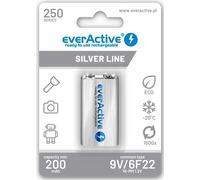 BATERÍA RECARGABLES EVERACTIVE NI-MH 6F22 9V 250 MAH SILVER LINE