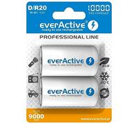 BATERÍAS RECARGABLES EVERACTIVE R20 / D NI-MH 10000 MAH LISTAS PARA USAR