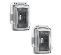 Bates - Lot de 2 couvercles de prise électrique résistants aux intempéries - 1 prise de courant - Résistant aux intempéries - Pour prise de courant électrique d'extérieur