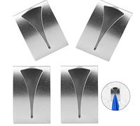 Bateya Lot de 4 Patère Torchons Cuisine Porte Serviette Adhésif Salle de Bain, Porte Torchons Autocollante Attache Torchon Mural en Acier Inoxydable Crochet Serviette Métal