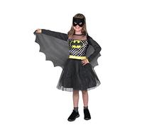 Batgirl Fashion costume déguisement fille original DC Comics (Taille 5-7 ans) avec jupe en tulle, Black, Yellow