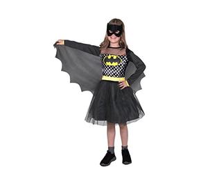 Batgirl Fashion costume déguisement fille original DC Comics (Taille 5-7 ans) avec jupe en tulle, Black, Yellow