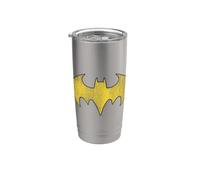 Batgirl Logo Distressed Yellow Symbol Gobelet isotherme en acier inoxydable double paroi