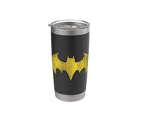Batgirl Logo Distressed Yellow Symbol Gobelet isotherme en acier inoxydable double paroi
