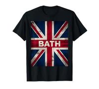 Bath, Angleterre, Grande-Bretagne, Drapeau Britannique, Musique née et élevée T-Shirt