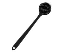 Bath Back Scrubber - 14.76 Inch Silicone Brush | Shower Brush Scrubber- Long Handle Non Slip Bristle Brushs for Deep Back Cleaning Massage and Relaxing Bath Use