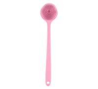 Bath Back Scrubber - 14.76 Inch Silicone Brush | Shower Brush Scrubber- Long Handle Non Slip Bristle Brushs for Deep Back Cleaning Massage and Relaxing Bath Use