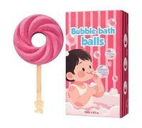 Bath Balls for Kids - Lollipop Baths Bombs | Bubble Bath Balls with Colorful Fizzy Foam, Fun Bathing Toy for Boys Girls, Moisturizing Kid Friendly Bathed Bombs for Birthday Travel Hotel Home Use