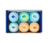 Bath Balls Kit - Body Cleanse Set, Bubble Shower Bomb with Toy Inside, SPA Bath Relaxation Item, Sea Theme Design, Self Care Ritual for Kids Family Friends Relaxation at Home Living Room Use