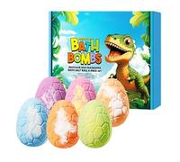Bath Balls with Toys Inside - 6 Dinosaur Theme Body Wash Set for Kids | Fun Surprise Bath Bombs for Boys and Girls Birthday Holiday Playdates Summer Travel Home Bathroom Toilet Hotel