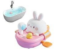 Bath Boats - Animal Shape Cute Floating Pull String Boat,Spray Water Bath Toy | for Boys Girls Bathroom Shower Pool Beach Lake Water