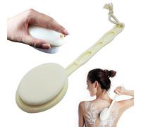 Bath Body Brush, Jinyo Massager Shower Brush With Detachable Long Handle Head For Cellulite & Exfoliating (Long, White)
