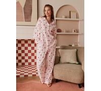 Bath & Body Works Bath & Body Works Pink/Red All Over Lips Button Through Cotton Pyjamas Set