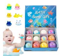 Bath Bomb | 12-Piece Bath Bomb Gift Set For Kids | Surprise Inside Bubble Ba-th Toys - Organic Natural Ba-th Bombs Set-Perfect Easter Basket Stuffers & Birthday - For Girls & Boys
