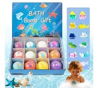 Bath Bomb Gift,Bombes De Bain Surprises, Coffret Cadeau De 12 Bombes De Bain, Idées Cadeaux Pour Pâques, Bombes De Bain Moussantes Naturelles Et Biologiques, Cadeaux Pour Femmes