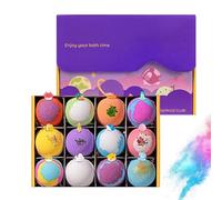 Bath Bombs for Kids - Organic Bubble Bath Set, Gentle Scented Soap with 12 Refreshing Fragrances, Kids Spa Kit, Skin-Friendly Fizzy Balls for Children Boys Girls Family Birthday Gift