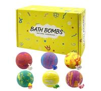 Bath Bombs Kids - 6 Pack Glow In Dark Animal Fizzies, Scented Bubble Balls With Hidden Toys Inside, Colorful Fizzy Tablets | Exciting Children Activity For Home Bathroom Holiday Party Daycare Center P