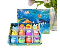 Bath Bombs with Toys Inside, 12 Pieces with Surprise, Fizzy Bathing Balls, Colorful Set with Holiday Theme, Scented Spa Gift, Kids Birthday for Travel Bathroom Holiday Hotel Toys