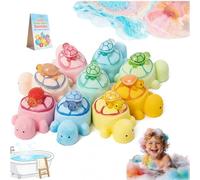 Bath Bombs with Turtle Toys Inside,Ocean Toy BathSel Ball Sleeve Box BathBombs,1 pack Fizzy Bubble Bath Bath Bath Gift Set Colorful Mini Tortue Theme BathFizzies, Cadeau d'anniversaire pour garçons et