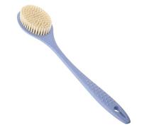 Bath Brush Back Scrubber Soft Shower Body Brush With Natural Wheat Straw Handle (Nordic Blue)