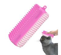 Bath Brush Dogs, Silicone Dog Grooming, Deep Cleaning Gentle Silicone, Usable Materials Tool for Small Medium Breeds, Puppy Cat Indoor Use, Pink Color, 13x4.5x4.5cm