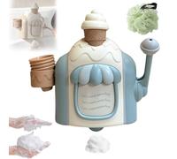 Bath Bubble Ice Cream Maker Bath Toy, 2026 New Ice Cream Foam Machine Car Bathing Toys, Bathtub Foam Machine, Icecream Bathing Toy for 3 4 5 6 7 8 Years Old Boys Girls (Blue)